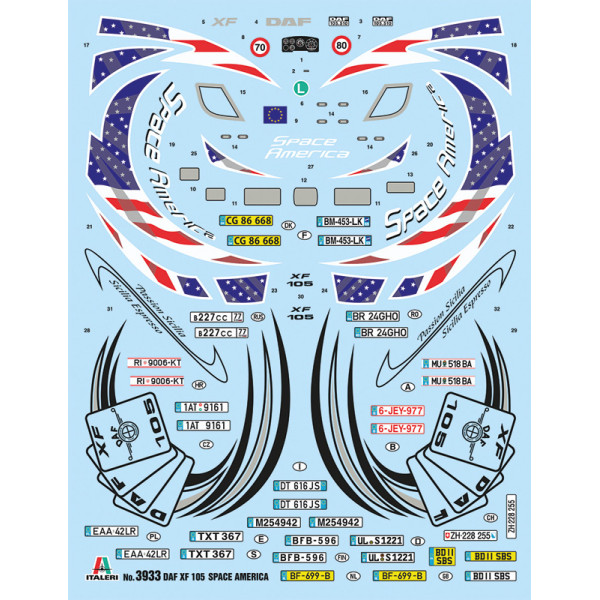 DAF XF-105 "SPACE AMERICA" 1/24  Italeri 3933