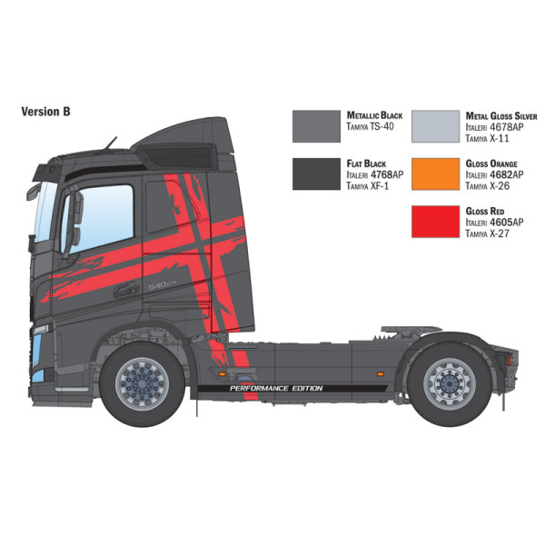 Автомобіль  Volvo FH Low Roof 1/24  Italeri 3967