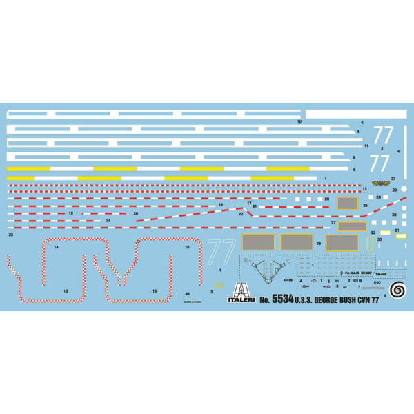 USS George H.W. Bush CVN-77 1/720  Italeri  5534