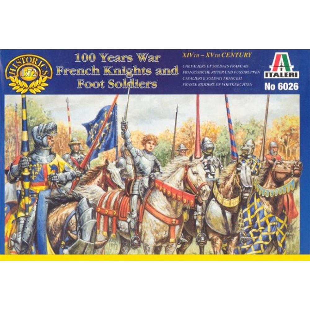 100 Years War French Knights and Foot Soldiers XIVth-XVth Century 1/72 Italeri  6026