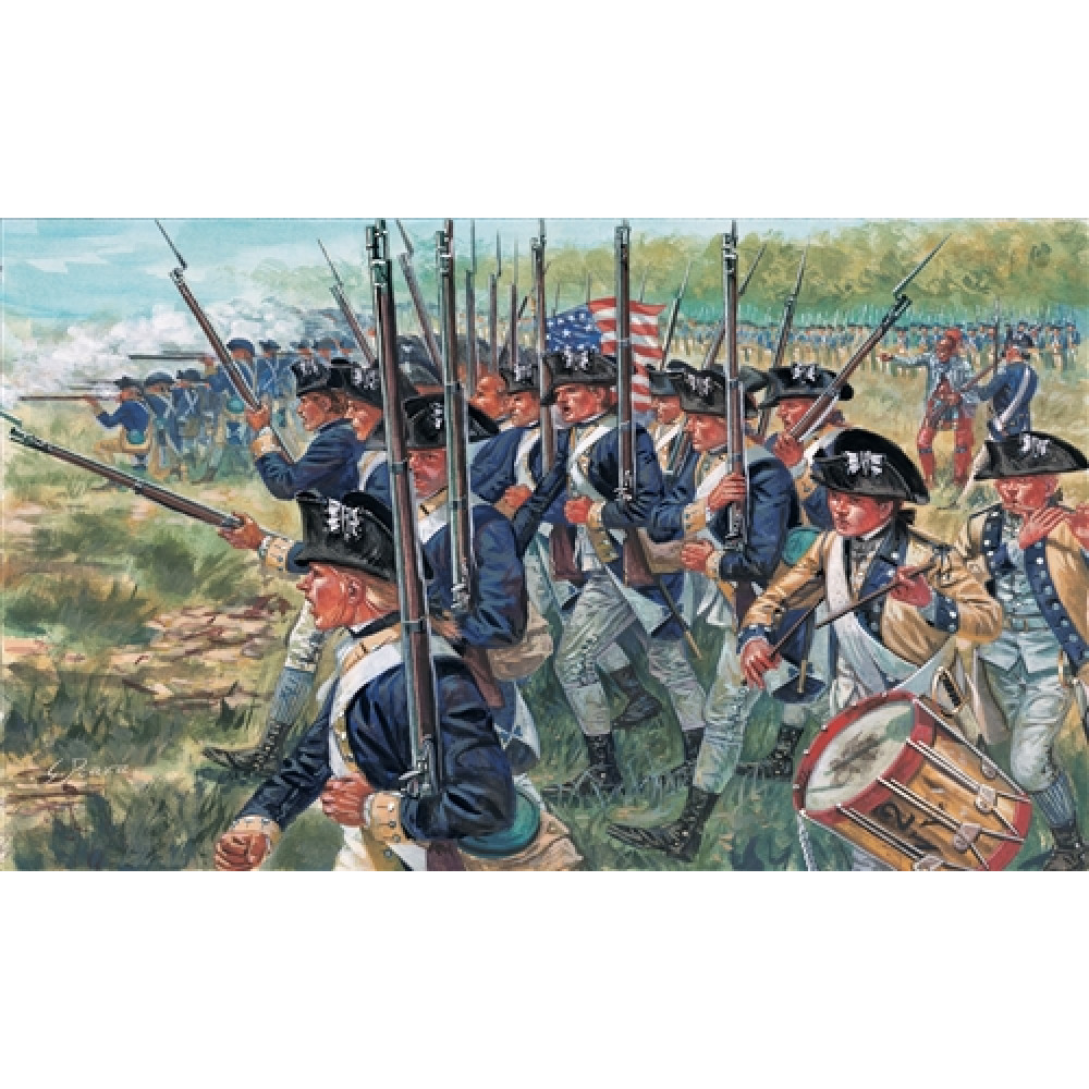 AMERICAN INFANTRY THE WAR, IN 1775 1/72 Italeri  6060