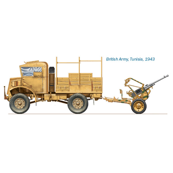 Артиллерийский тягач 15 CWT truck with Breda 20/65  1/35 Italeri  6505