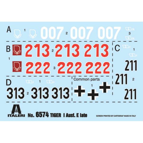 Pz.Kpfw. VI Tiger I Ausf. E late production  1/35 Italeri  6754