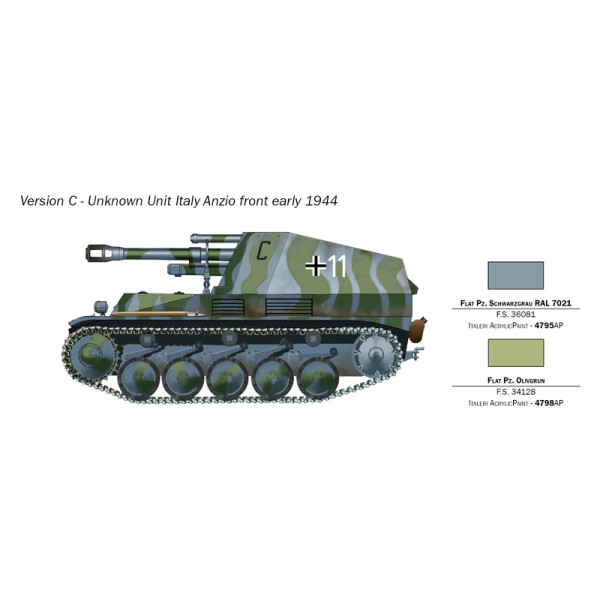 Збірна модель САУ SD.KFZ.124 WESPE WWII 1/72 Italeri  7061