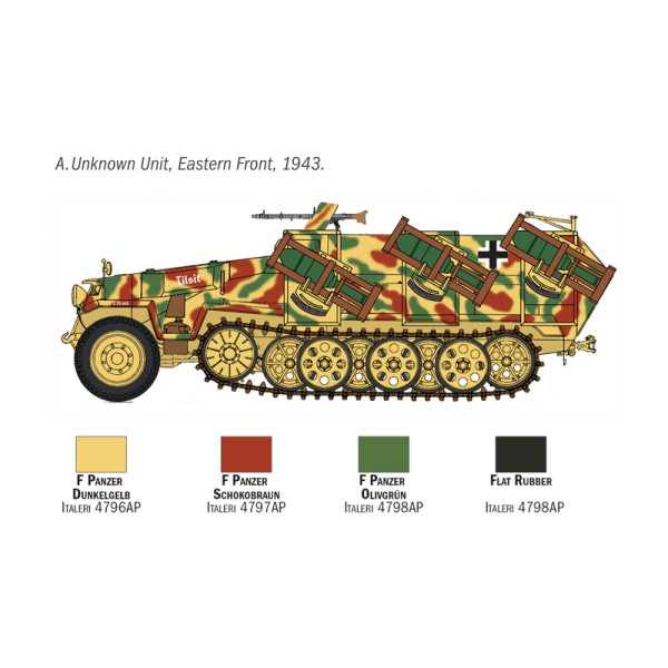 Збірна модель Sd. Kfz. 251/1 Wurfrahmen Stuka zu Fuss 1/72 Italeri  7080