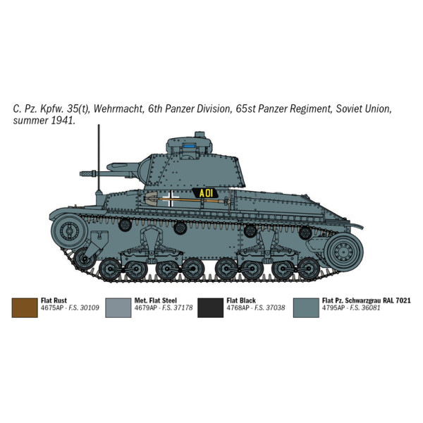 Збірна модель Танк Pz. Kpfw. 35(t) 1/72 Italeri  7084