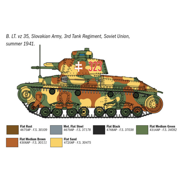 Збірна модель Танк Pz. Kpfw. 35(t) 1/72 Italeri  7084