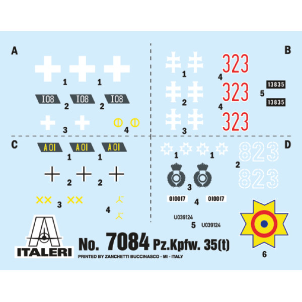 Збірна модель Танк Pz. Kpfw. 35(t) 1/72 Italeri  7084