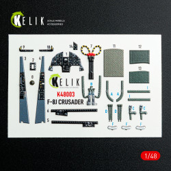 F-8J Crusader - interior 3D decals for Hasegawa 1/48 Kelik K48003