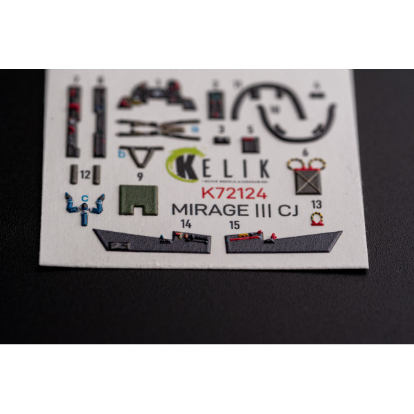 MIRAGE III CJ 3D Декаль Інтер'єр для набору SpecialHobby 1/72 Kelik K72124