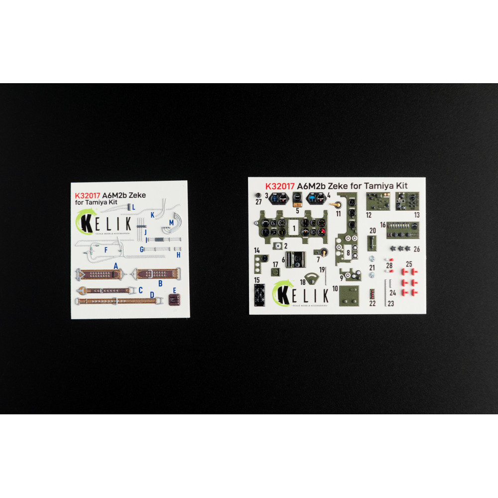A6M2B Zeke  3D decal  INTERIOR for Tamiya 1/32 Kelik K32017