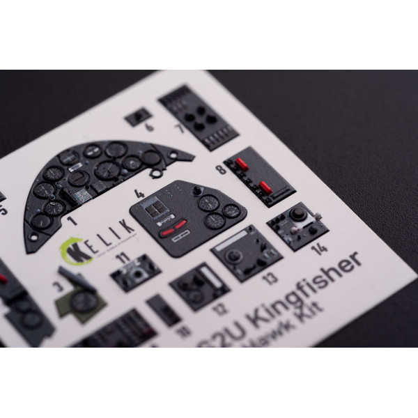 OS2U Kingfisher  3D Декаль  ІНТЕР'ЄР для комплекту Kitty Hawk/Zimi models 1/32 Kelik K32018
