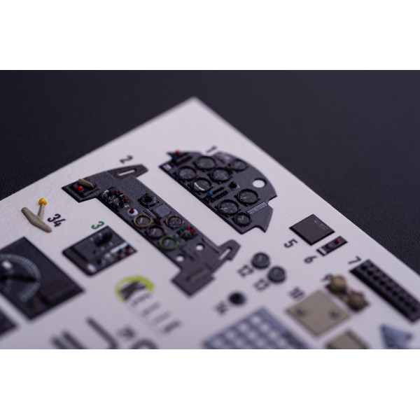 BF-109 E  - Interior 3D Decal with 3D printed parts for Trumpeter kit 1/32 Kelik K32020