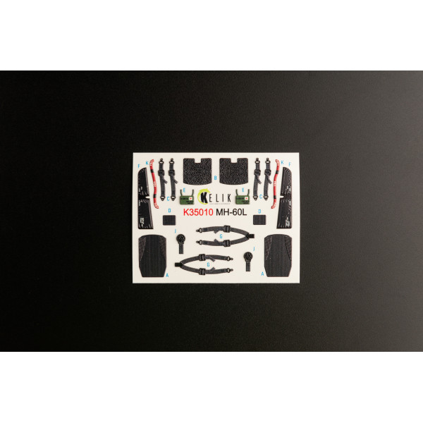 MH-60L Black Hawk  - інтер'єр 3D Декаль для Kitty Hawk 1/35 Kelik K35010