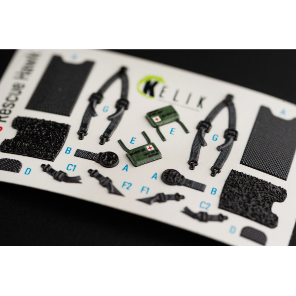 HH-60H Rescue Hawk  - інтер'єр 3D Декаль для Kitty Hawk 1/35 Kelik K35016