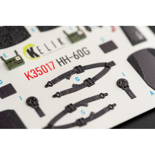 HH-60G Pave Hawk   - інтер'єр 3D Декаль для Kitty Hawk 1/35 Kelik K35017