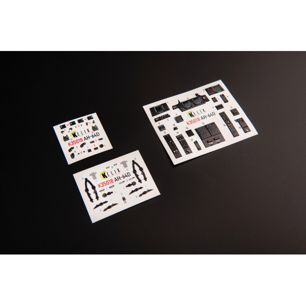AH-64D Apache  - Interior 3D Decal for Kitty Hawk 1/35 Kelik K35018