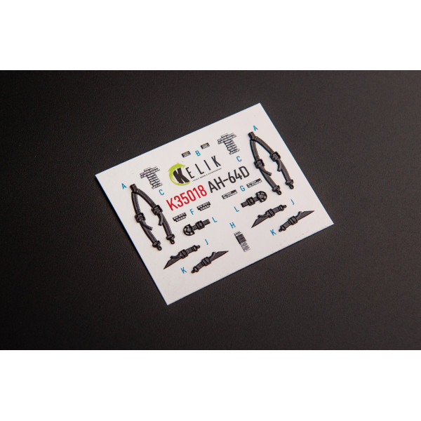 AH-64D Apache  - Interior 3D Decal for Kitty Hawk 1/35 Kelik K35018