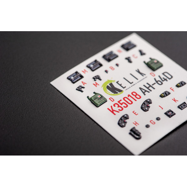 AH-64D Apache  - Interior 3D Decal for Kitty Hawk 1/35 Kelik K35018