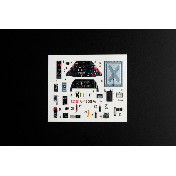 AH-1G "Cobra" interior 3D decals for ICM kit 1/35 Kelik K35021