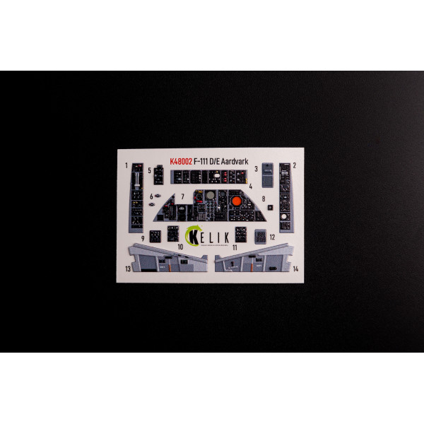 F-111 D/E Aardvark  3D Декаль Інтер'єр для HobbyBoss 1/48 Kelik K48002