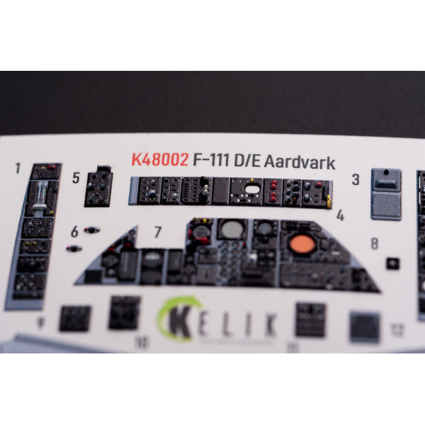 F-111 D/E Aardvark  3D Декаль Інтер'єр для HobbyBoss 1/48 Kelik K48002