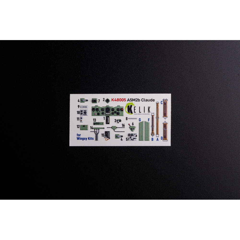 A5M2B Claude    interior 3D decals for WingsyKits 1/48 Kelik K48005