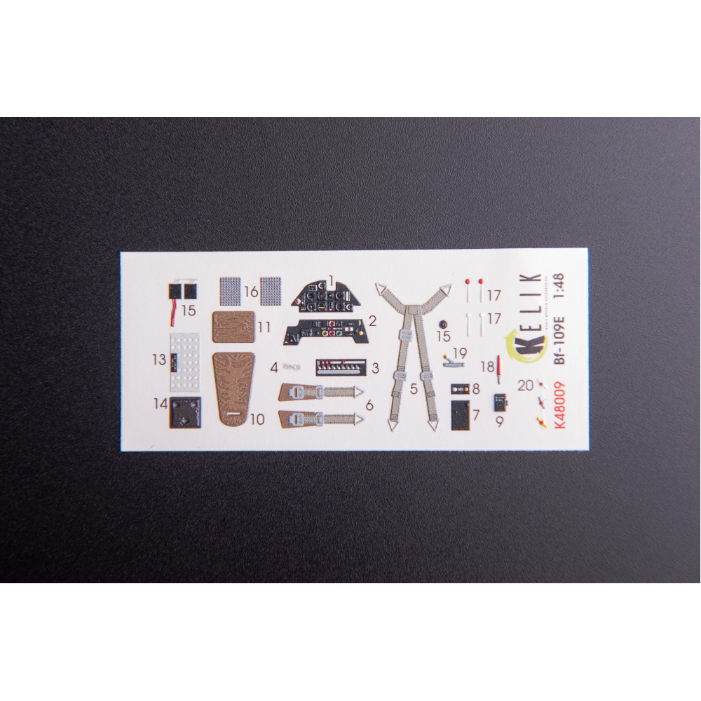 Bf-109E interior 3D decals for WingsyKits kit 1/48 Kelik K48009