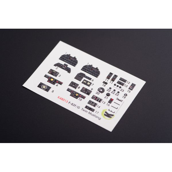 F-82 (F,G) "Twin Mustang"  interior 3D decals for ModelSvit kit  1/48 Kelik K48013