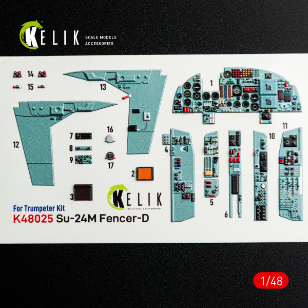 Су-24 Декаль Інтер'єр для Trumpeter  1/48 Kelik K48025