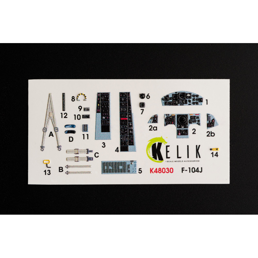 F-104J "Starfighter" 3D Декаль Інтер'єр для Kinetic 1/48 Kelik K48030
