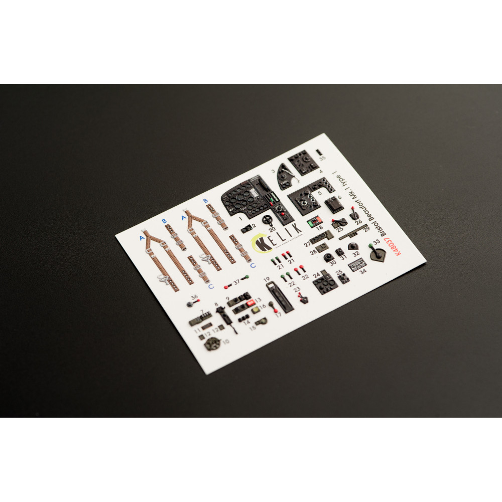 Bristol Beaufort Mk.1 type 1  interior 3D decals for ICM kit 1/48 Kelik K48037