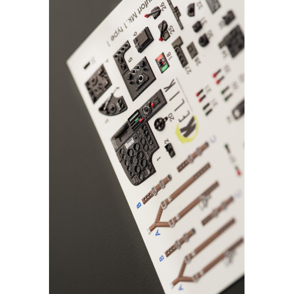 Bristol Beaufort Mk.1 type 1  interior 3D decals for ICM kit 1/48 Kelik K48037