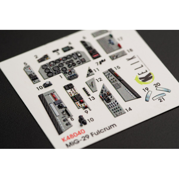 МіГ-29А (9-12) Fulcrum  3D Декаль Інтер'єр для GWH  1/48 Kelik K48040