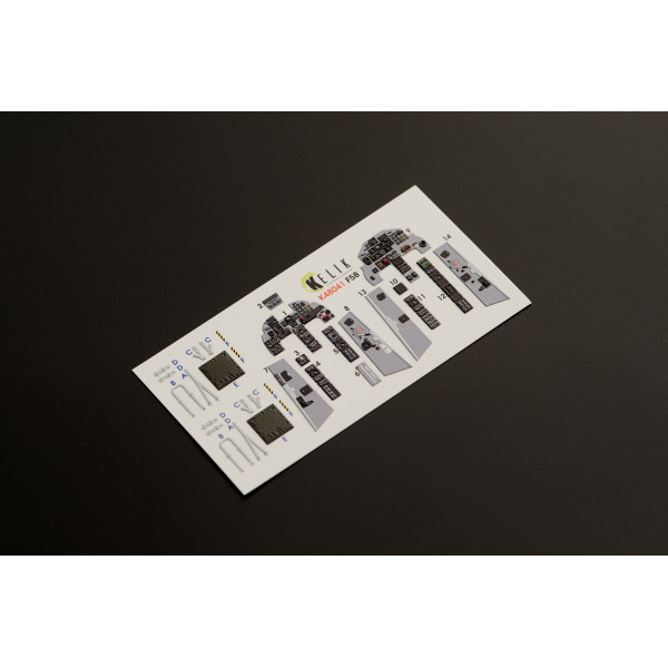 F-5B Freedom Fighter   interior 3D decals for Kinetic kit 1/48 Kelik K48041