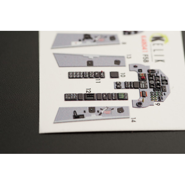 F-5B Freedom Fighter   interior 3D decals for Kinetic kit 1/48 Kelik K48041