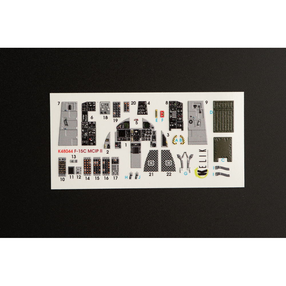 F-15C MSIP II Eagle  interior 3D decals for GWH kit 1/48 Kelik K48044
