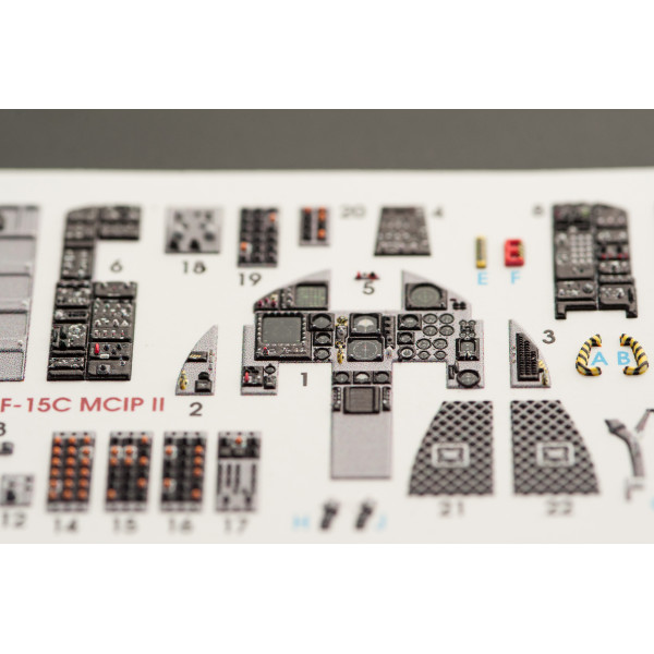 F-15C MSIP II Eagle  3D Декаль Інтер'єр для GWH  1/48 Kelik K48044