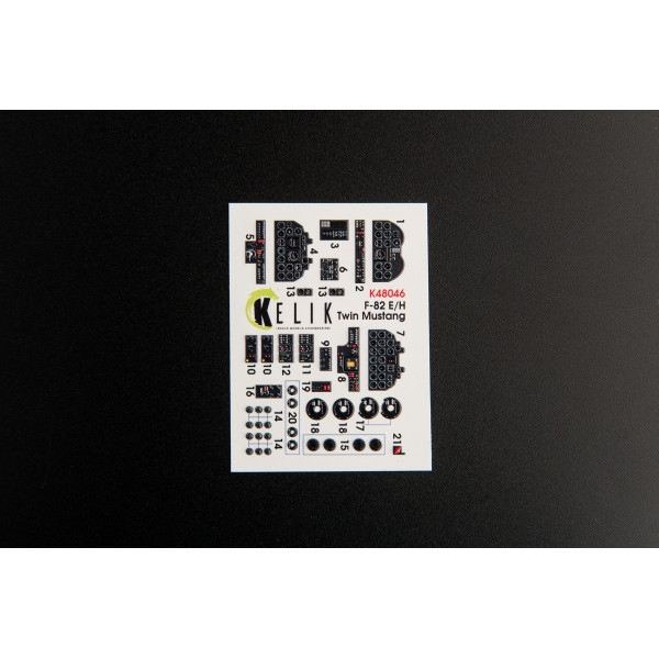  F-82 E/H Twin Mustang  interior 3D decals for  Modelsvit kit  1/48 Kelik K48046
