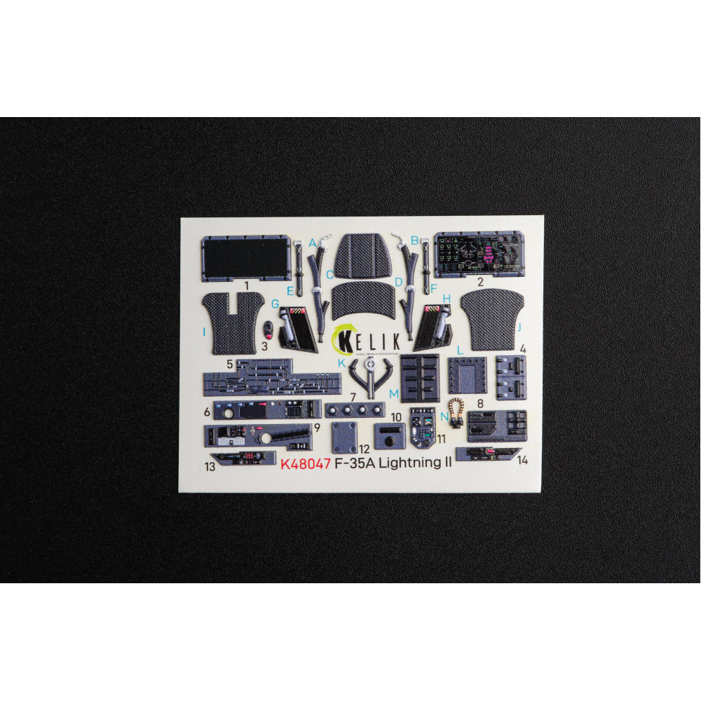 F-35A "Lightning II"   3D Декаль Інтер'єр для  Kitty Hawk  1/48 Kelik K48047