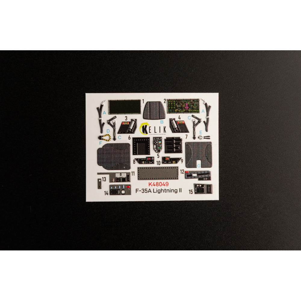 F-35A "Lightning II"   3D Декаль Інтер'єр для  Meng  1/48 Kelik K48049