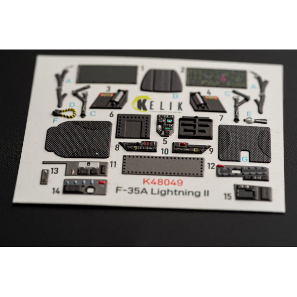 F-35A "Lightning II"   3D Декаль Інтер'єр для  Meng  1/48 Kelik K48049