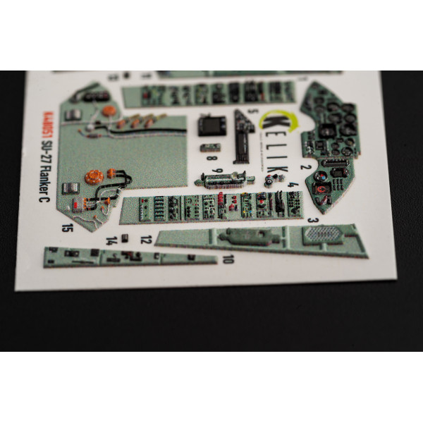 Су-27 Flanker   3D Декаль Інтер'єр для   GWH  1/48 Kelik K48051