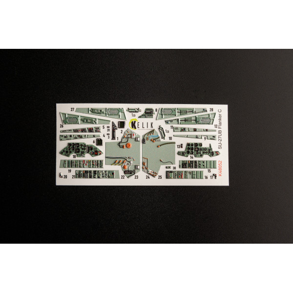 SU-27UB Flanker  interior 3D decals for  GWH  1/48 Kelik K48052