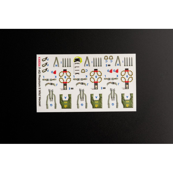 F-4G     interior 3D decals for Meng kit 1/48 Kelik K48056