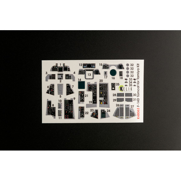 F-14D  Tomcat   3D Декаль Інтер'єр для Tamiya 1/48 Kelik K48063