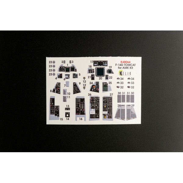 F-14D  Tomcat   3D Декаль Інтер'єр для AMK 1/48 Kelik K48064