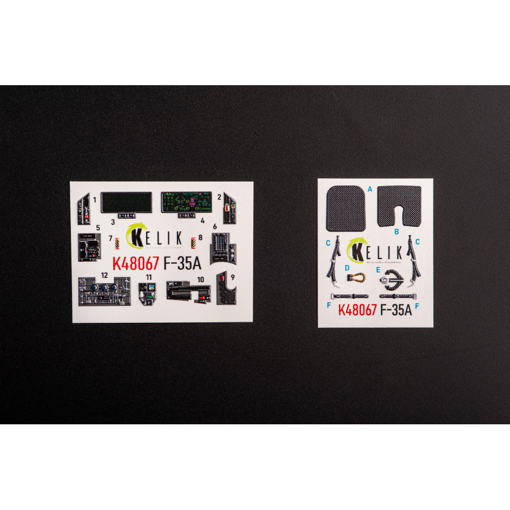 F-35A 3D Декаль Інтер'єр для Tamiya 1/48 Kelik K48067