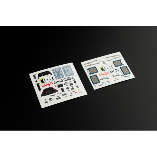 AH-1G "Cobra"  interior 3D decals for  ICM/SpecialHobby 1/48 Kelik K48071