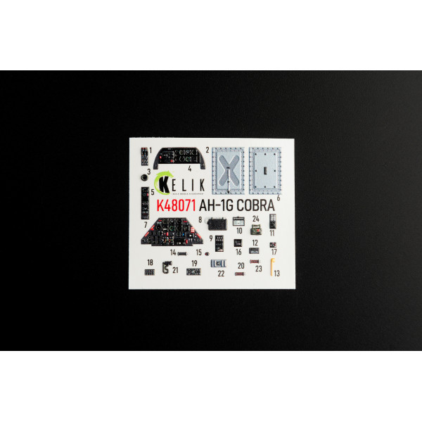AH-1G "Cobra"  interior 3D decals for  ICM/SpecialHobby 1/48 Kelik K48071